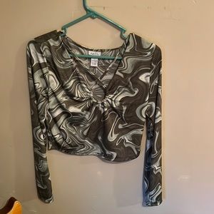 Retro style green crop top from Rue21